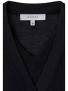 Linen Layered Crop Cardigan Knit Top Black - NOIRER FOR WOMEN - BALAAN 10