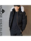 Men's Ballistic Bomber Jacket Black Fox Fur Black - MOOSE KNUCKLES - BALAAN 2