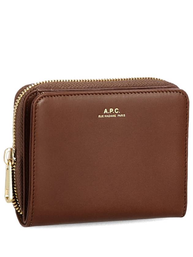 Emmanuel Compact Half Wallet Brown - A.P.C. - BALAAN.