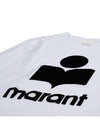 24 ss Linen T-Shirt WITH Flock Logo TS0045HAB1N22H20WH B0650981193 - ISABEL MARANT - BALAAN 4