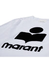 Karman Logo Print Linen Short Sleeve T-Shirt White - ISABEL MARANT - BALAAN 4