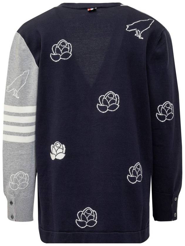 Thom Browne Cotton Birds And Flowers Cardigan - THOM BROWNE - BALAAN 2