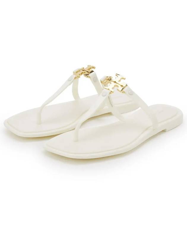 Roxanne Jelly Logo Flip Flops White - TORY BURCH - BALAAN 4