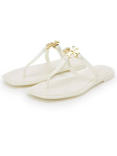 Roxanne Jelly Logo Flip Flops White - TORY BURCH - BALAAN 2