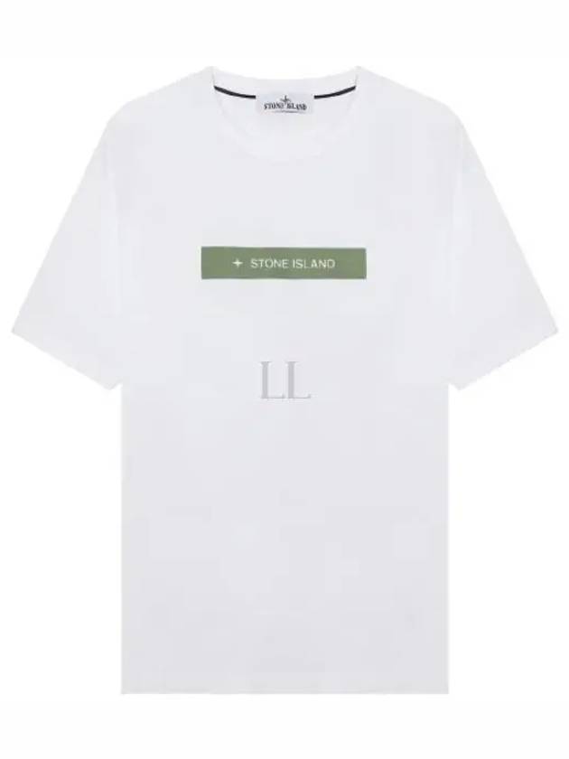 Micro Logo Print Short Sleeve T-shirt White - STONE ISLAND - BALAAN 2