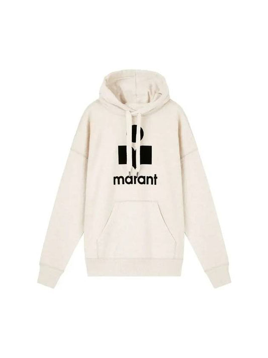 Mansell Logo Hooded Top Ivory - ISABEL MARANT ETOILE - BALAAN.