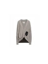 Number Patch Cardigan Grey Melange - MAISON MARGIELA - BALAAN 6