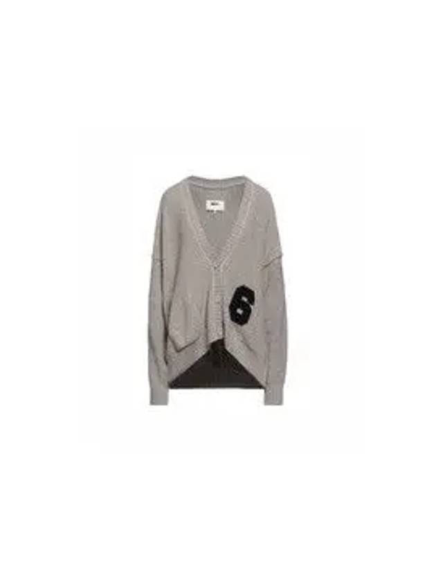 Number Patch Cardigan Grey Melange - MAISON MARGIELA - BALAAN 6