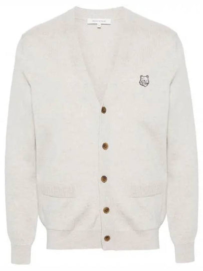 Bold Fox Head Patch Regular Cardigan Grey - MAISON KITSUNE - BALAAN 2