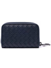 Intrecciato Zipper Card Wallet Blue - BOTTEGA VENETA - BALAAN 5