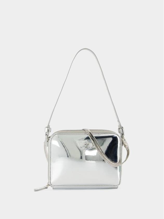 Cloud Chained Mirror Purse - Courreges - Leather - Silver - COURREGES - BALAAN 1