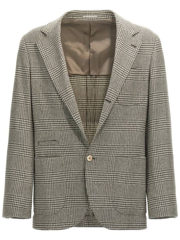 Brunello Cucinelli Check Single-Breasted Blazer - BRUNELLO CUCINELLI - BALAAN 1