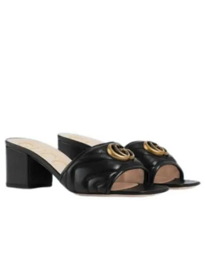 Double G Slide Sandal Heels Black - GUCCI - BALAAN 2