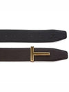 T Buckle Reversible Leather Belt Black Brown - TOM FORD - BALAAN 5