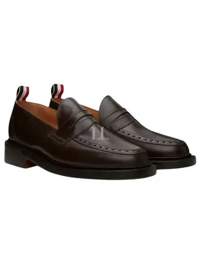 RWB Tab Leather Moccasin Loafers Brown - THOM BROWNE - BALAAN 2