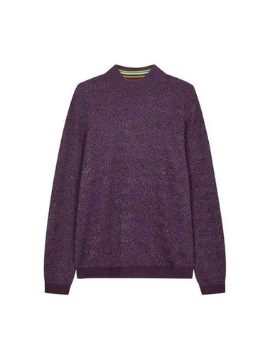 Zigzag pattern high neck knit purple - PAUL SMITH - BALAAN 1