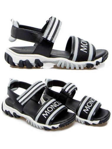 Kids Logo Embroidered Sandals Black 4L700 00 02SU0 998 - MONCLER - BALAAN 1