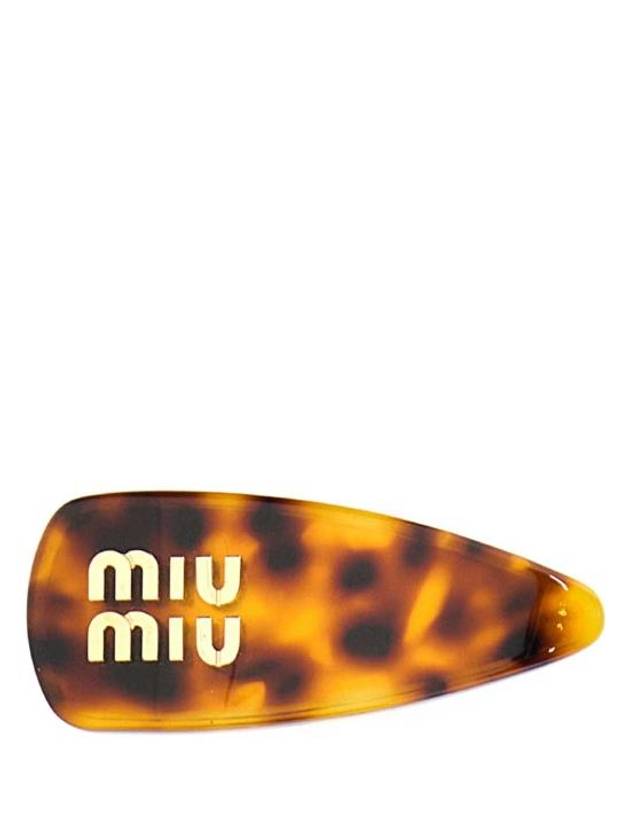 Plexiglas Hair Clip Brown - MIU MIU - BALAAN 1