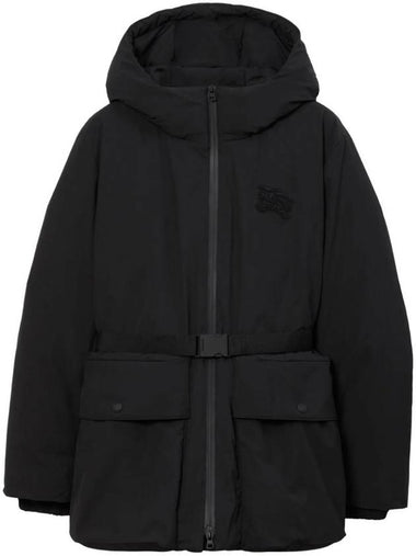 Women's Short Down Padded Jacket Black - BURBERRY - BALAAN 1