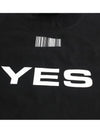 Yes No Print Short Sleeve T-Shirt Black - VETEMENTS - BALAAN 4