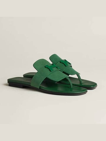 Women's H Logo Gallery Sandals Slippers H231037Z - HERMES - BALAAN 1