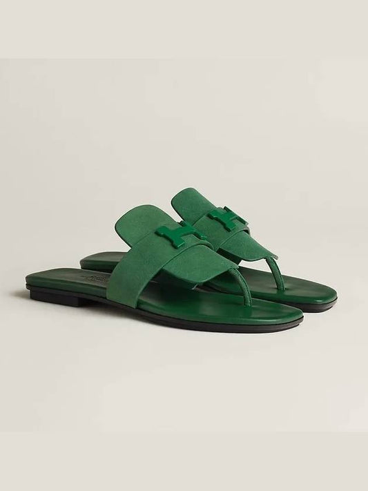 Women's H Logo Gallery Sandals Slippers H231037Z - HERMES - BALAAN 1