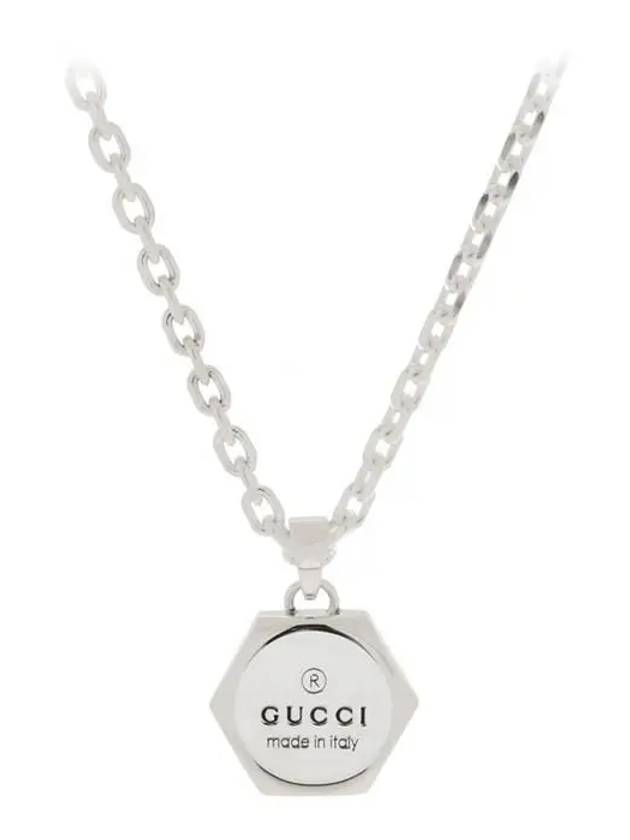 Logo Pendant Necklace Silver - GUCCI - BALAAN 2