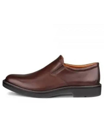 Metropole London Leather Dress Shoes Slip-On Brown - ECCO - BALAAN 1