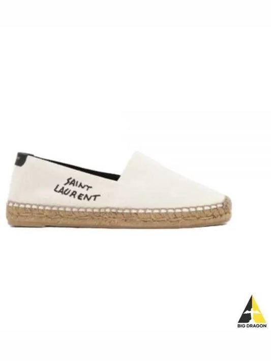 canvas embroidery espadrilles beige - SAINT LAURENT - BALAAN 2