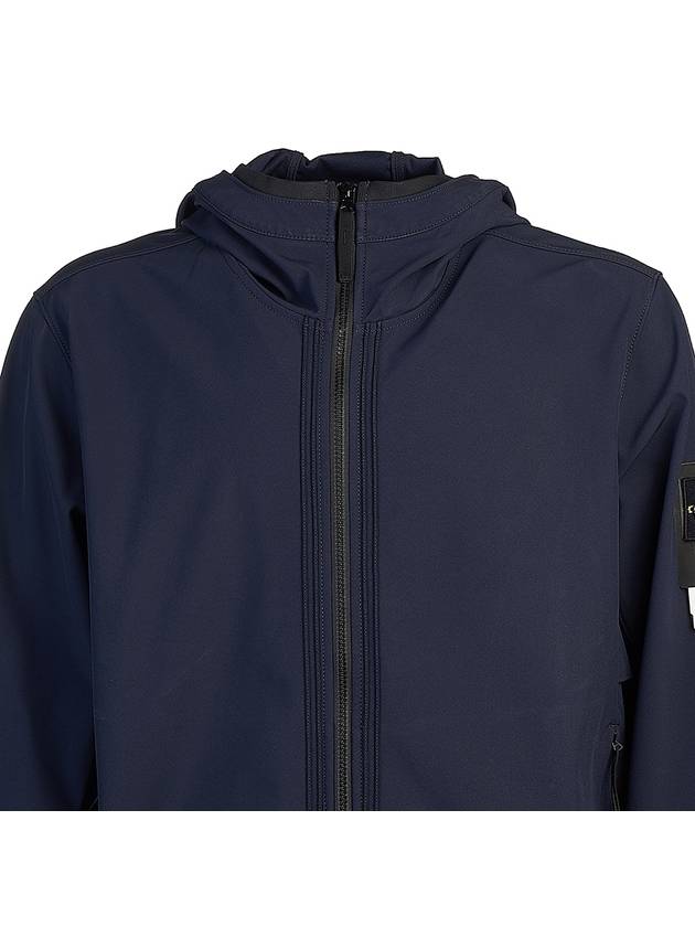 Wappen Patch Soft Shell Hooded Jacket Navy - STONE ISLAND - BALAAN 5