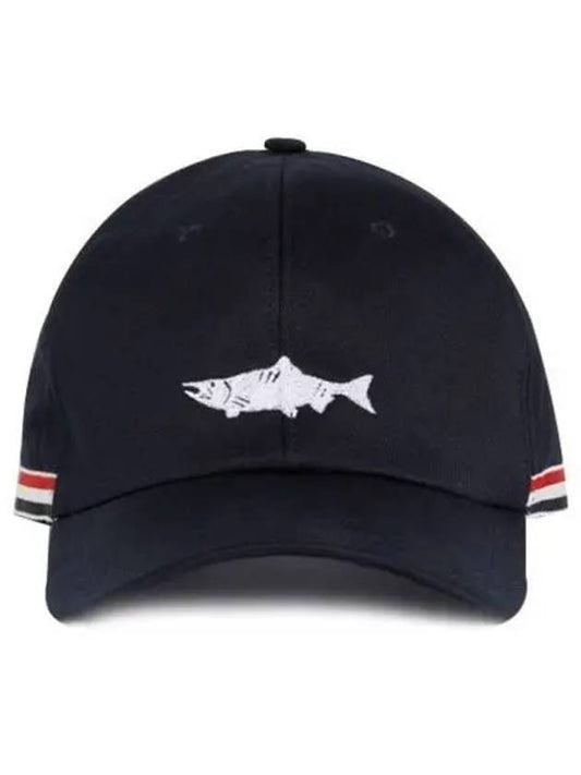 Classic Panel Cotton Twill Ball Cap Navy - THOM BROWNE - BALAAN 2