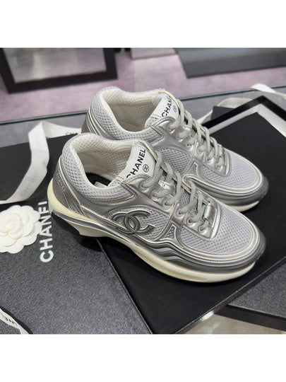 Men's Sneakers Metal Gray Silver - CHANEL - BALAAN 2