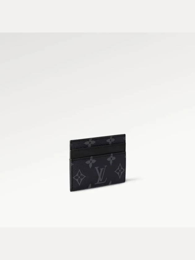 Monogram Eclipse Double Card Wallet Black - LOUIS VUITTON - BALAAN 3