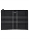 Men s Vintage Check Charcoal Clutch Bag Gray - BURBERRY - BALAAN 2