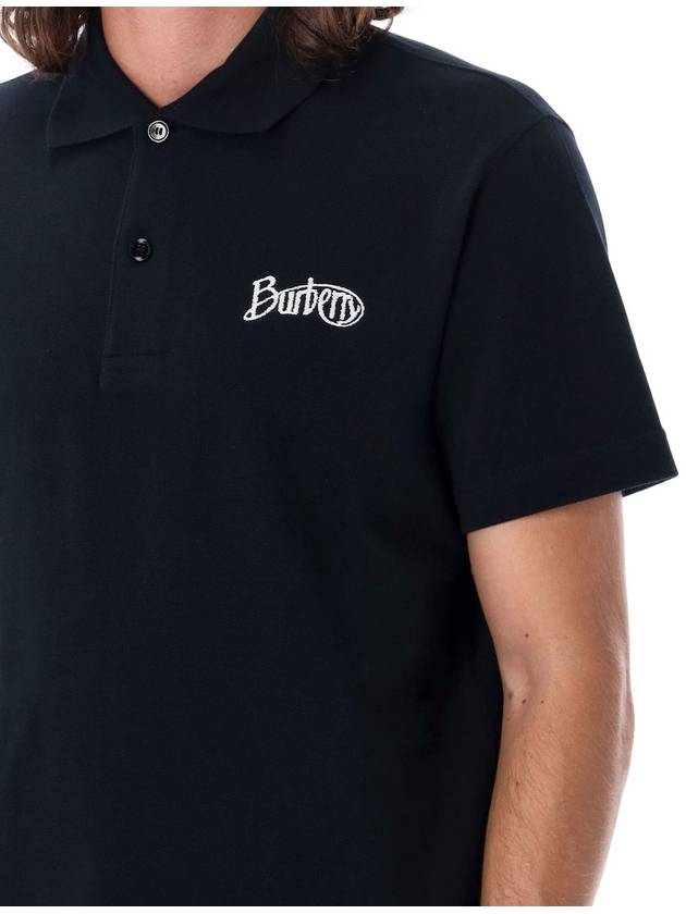 Logo embroidered polo shirt - BURBERRY - BALAAN 3