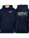 Upper East Side Hooded Sweatshirt Navy White UPPER EAST SIDE HOODIE - SPORTY & RICH - BALAAN 2