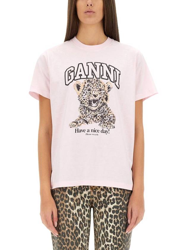 Ganni "Leopard" T-Shirt - GANNI - BALAAN 1