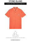 Men's Logo Patch Cotton Short Sleeve Polo Shirt Orange - STONE ISLAND - BALAAN 3