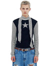 Strap Scarf Star T shirtBlack - LECYTO - BALAAN 3