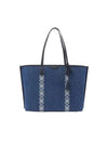 Perry Triple Compartment Tote Bag Denim Blue - TORY BURCH - BALAAN 2