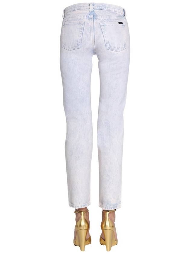 Women's Logo Skinny Jeans Light Grey - SAINT LAURENT - BALAAN 5