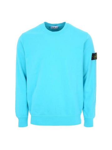 Wappen Patch Crew Neck Sweatshirt Turquoise - STONE ISLAND - BALAAN 1