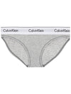 Women's Logo Cotton Panties Grey - CALVIN KLEIN - BALAAN 2