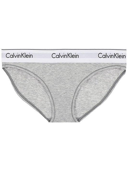 Women's Logo Cotton Panties Grey - CALVIN KLEIN - BALAAN 2