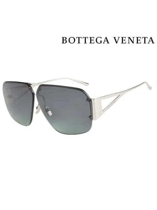 Cut Out Aviator Sunglasses Blue - BOTTEGA VENETA - BALAAN.