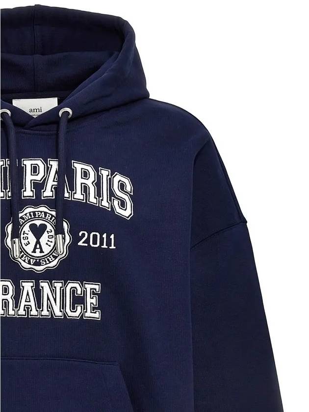 Paris France Hoodie Navy - AMI - BALAAN 5