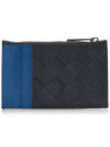 Intrecciato Zippered Leather Card Wallet Grey - BOTTEGA VENETA - BALAAN 4