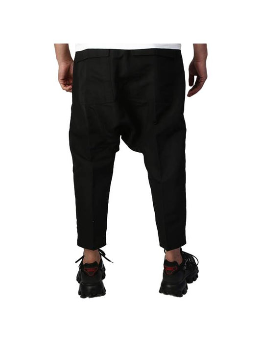 Drawstring Cropped Baggy Pants Black - RICK OWENS - BALAAN 1