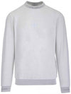 Men's Embroidered Logo Terry Fleece Sweatshirt Light Grey - STONE ISLAND - BALAAN 1