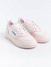 Women's Medalist Bi-Color Low-Top Sneakers White Pink - AUTRY - BALAAN 3